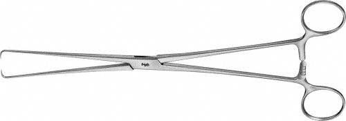 BRAUN Uterine Dressing Forceps, straight, 250 mm (9 3/4"), slender pattern, non-sterile, reusable