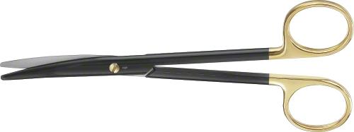 MAYO-LEXER NOIR TC Dissecting Scissors, curved, 165 mm (6 1/2"), blunt/blunt, black, non-sterile, reusable