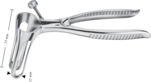SIMS Rectal specula, 77 x 17 mm, 160 mm, 6 1/4"