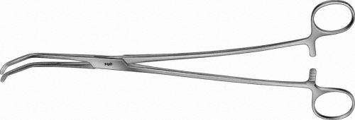 SATINSKY Vascular Clamp, strongly curved, 265 mm (10 1/2"), large, satinsky-shaped, non-sterile, reusable