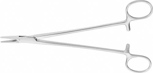 MAYO-HEGAR Needleholder, straight, 185 mm (7 1/4"), medium fine pattern, jaw with longitudinal groove, non-sterile, reusable