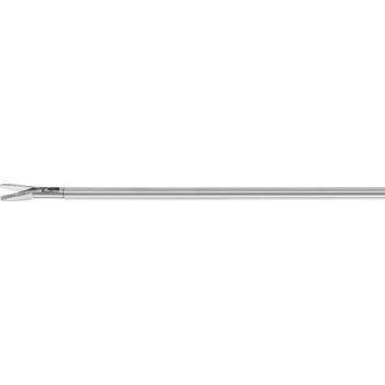 MINOP INVENT Micro scissors, complete instrument, w/o HF connection, straight, working length: 265 mm (10 1/2"), diam. 2 mm, serrated (one blade), blunt/blunt, with tubular shaft, rotatable, ring handle, double action, consisting of FF433R, FF436R, FH6...