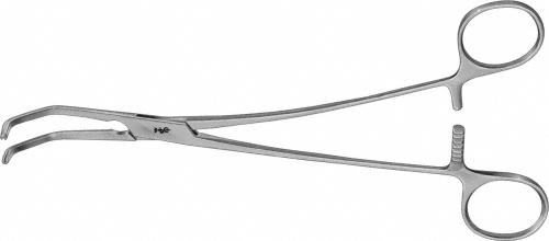 COOLEY ATRAUMATA Vascular Clamp, curved, 205 mm (8"), satinsky-shaped, toothing COOLEY, width: 31 mm, non-sterile, reusable