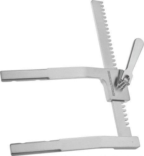DE BAKEY Rib Spreader, spreader only, 225 mm (9"), width: 285 mm, opening width: 200 mm, non-sterile, reusable