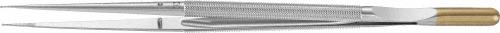 DIADUST Micro Ring Forceps, straight, 210 mm (8 1/4"), diam. 1 mm, ring tip, round handle, diamond dust coated, non-sterile, reusable