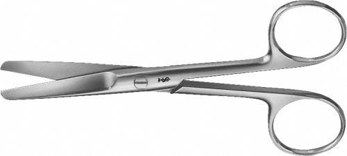 Surgical Scissors, straight, 145 mm (5 3/4"), standard, blunt/blunt, non-sterile, reusable