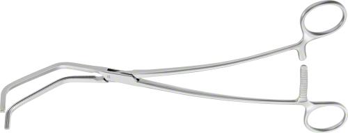 COOLEY ATRAUMATA Vascular Clamp, curved, 260 mm (10 1/4"), satinsky-shaped, toothing COOLEY, jaw length: 78 mm , non-sterile, reusable