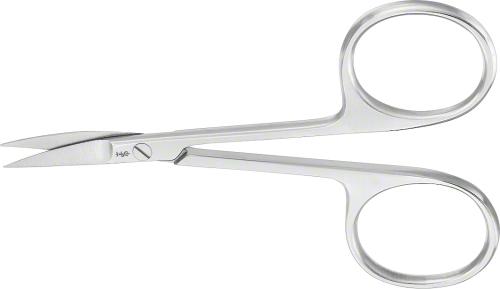 Delicate Scissors, curved, 90 mm (3 1/2"), sharp/sharp, non-sterile, reusable