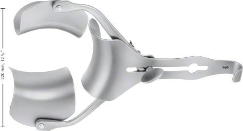 RICARD Abdominal Retractor, complete retractor, consisting of BV366R, BV527R, BV556R, with ball snap closure, non-sterile, reusable