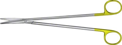 NELSON-METZENBAUM (MC INDOE) DUROTIP TC Dissecting Scissors, curved, 230 mm (9"), blunt/blunt, non-sterile, reusable