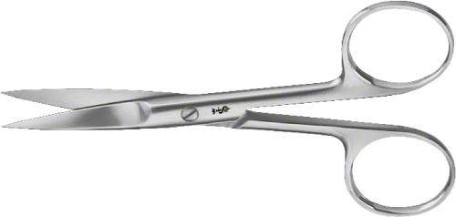 Surgical Scissors, straight, 115 mm (4 1/2"), standard, sharp/sharp, non-sterile, reusable