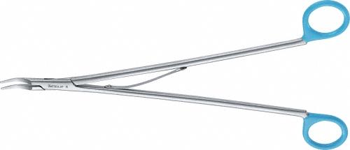 Clip Applier Forceps, single-fire, 25 °, angled, 280 mm (11"), Size M, blue, non-sterile, reusable, to be used with: PL567T