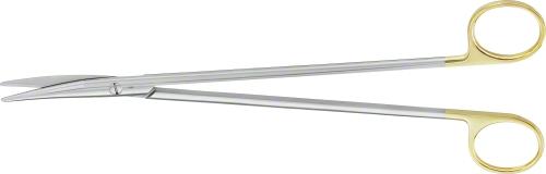METZENBAUM DUROTIP TC Dissecting Scissors, curved, 200 mm (7 7/8"), delicate pattern, wave cut, blunt/blunt, non-sterile, reusable