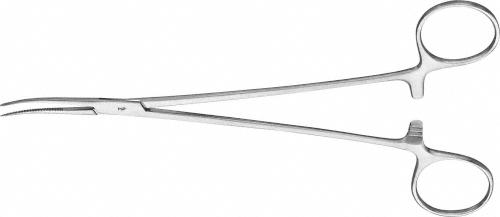JACOBSON Hemostatic Forceps, curved, 190 mm (7 1/2"), very delicate, serrated, blunt, non-sterile, reusable