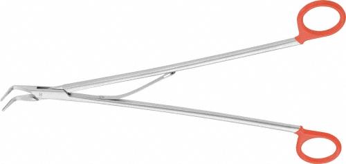 Clip Applier Forceps, single-fire, 65 °, angled, 280 mm (11"), Size L, orange, non-sterile, reusable, to be used with: PL561T