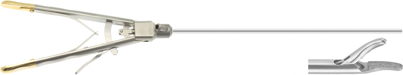 TUNGSTENGRIP NEEDLEHOLDER Ø3MM,CVD RIGHT AXIAL HANDLE, RATCHET, IRRIGATION PORT NOT DETACHABLE, 450MM, GRIP 0.4