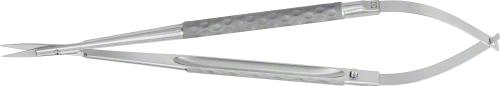 Micro scissors, straight, 180 mm (7"), sharp/sharp, round handle, Golfball design handle, non-sterile, reusable
