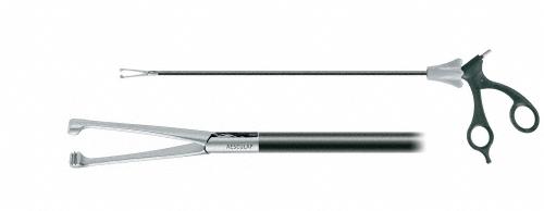 ALLIS ADTEC MONOPOLAR Organ Grasping Forceps, complete instrument, straight, 310 mm, diam. 5 mm, toothing De Bakey, double action, consisting of PM973R, PO610R, PO958R, reusable