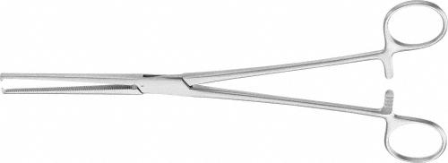 KOCHER-OCHSNER Hemostatic Forceps, straight, 240 mm (9 1/2"), toothed (1x2), non-sterile, reusable