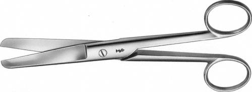 Surgical Scissors, curved, 175 mm (6 7/8"), heavy pattern, blunt/blunt, non-sterile, reusable