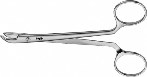 COLLIN Clip Removing Forceps, curved, 135 mm (5 1/4"), screw lock, without ratchet, non-sterile, reusable