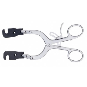 CCR-XX Longitudinal Retractor, retractor only, with joint, 165 mm (6 1/2"), with ratchet, opening width: 90 mm, side loading mechanism, non-sterile, reusable