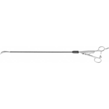 CRAFOORD ADTEC MONOPOLAR Vascular Clamp, curved, 310 mm, diam. 5 mm, toothing De Bakey, short, double action, consisting of PM713R, PM957R, PM973R, reusable