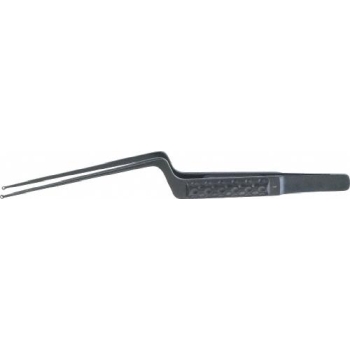 NOIR Micro Tumor Forceps, straight, 210 mm (8 1/4"), working length: 90 mm (3 1/2"), diam. 2,50 mm, bayonet-shaped, round handle (black), Golfball design handle, non-sterile, reusable
