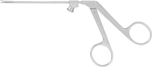 BELLUCCI Micro scissors, straight, working length: 80 mm (3 1/8"), vertical cutting, sharp/sharp, with tubular shaft, ring handle, single action, non-sterile, reusable