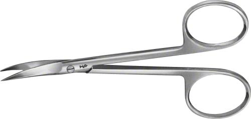 Delicate Scissors, curved, 95 mm (3 3/4"), delicate pattern, sharp/sharp, non-sterile, reusable