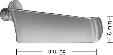 CLOWARD Retractor Blade, blunt, depth: 50 mm, width: 16 mm, non-sterile, reusable