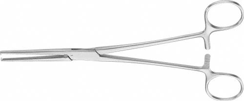 KOCHER-OCHSNER Hemostatic Forceps, straight, 185 mm (7 1/4"), toothed (1x2), non-sterile, reusable