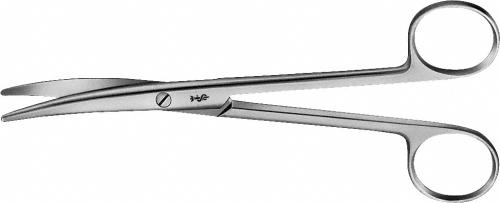 MAYO-LEXER Dissecting Scissors, curved, 165 mm (6 1/2"), blunt/blunt, non-sterile, reusable