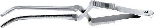 GREGORY ATRAUMATA Bulldog Clamp, angled, 105 mm (4 1/8"), soft, toothing DE BAKEY, jaw length: 50 mm (2"), Fig. C, non-sterile, reusable