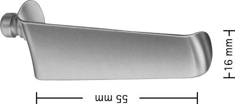 CLOWARD Retractor Blade, blunt, depth: 55 mm, width: 16 mm, non-sterile, reusable