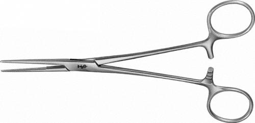 RANKIN Hemostatic Forceps, straight, 160 mm (6 1/4"), delicate, long, blunt, non-sterile, reusable