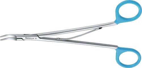 Clip Applier Forceps, single-fire, 25 °, angled, 203 mm (8"), Size M, blue, non-sterile, reusable, to be used with: PL567T