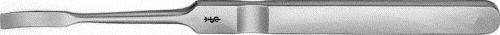LEMPERT Raspatory, slightly curved, 185 mm (7 1/4"), broad, semi-sharp, width: 6,300 mm, non-sterile, reusable