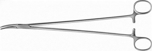 BRIDGE Hemostatic Forceps, curved, 275 mm (10 3/4"), delicate, blunt, non-sterile, reusable