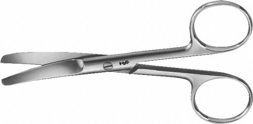 COOPER Surgical Scissors, curved, 130 mm (5 1/8"), standard, blunt/blunt, non-sterile, reusable