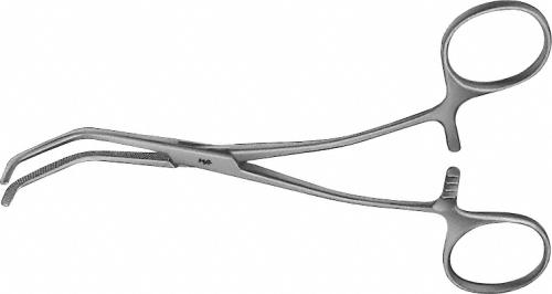 SATINSKY (BABY) Vascular Clamp, curved, 150 mm (6"), satinsky-shaped, non-sterile, reusable