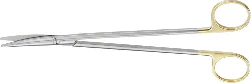 METZENBAUM DUROTIP TC Dissecting Scissors, curved, 180 mm (7"), wave cut, blunt/blunt, non-sterile, reusable