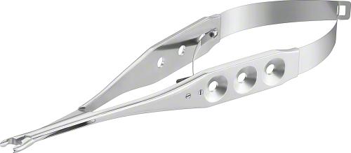 YASARGIL Clip Applier Forceps, 180 mm (7"), with ratchet, mini, phynox, non-sterile, reusable