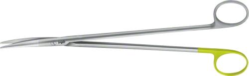 DUROTIP TC Suture Scissors, curved, 230 mm (9"), wave cut, blunt/blunt, non-sterile, reusable