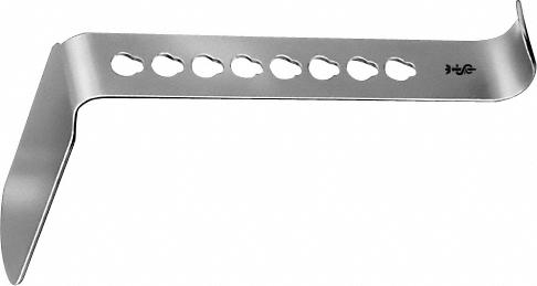 SEMM Abdominal Retractor, slender pattern, blade only, depth: 107 mm, width: 36 mm, non-sterile, reusable