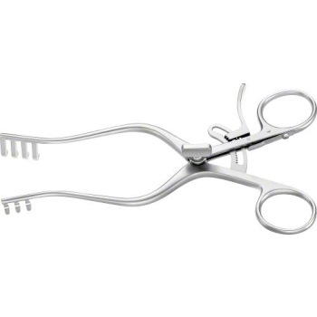 ALLENBERG Carotid Retractor, self-retaining, spreader only, 170 mm (6 3/4"), 3 x 4 prongs, blunt, non-sterile, reusable