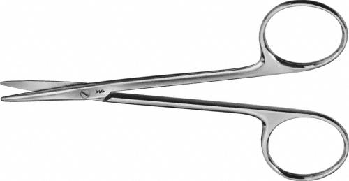 Dissecting Scissors, straight, 115 mm (4 1/2"), delicate pattern, blunt/blunt, non-sterile, reusable