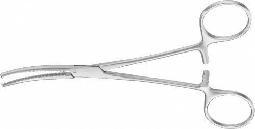 KOCHER-OCHSNER Hemostatic Forceps, curved, 160 mm (6 1/4"), toothed (1x2), non-sterile, reusable