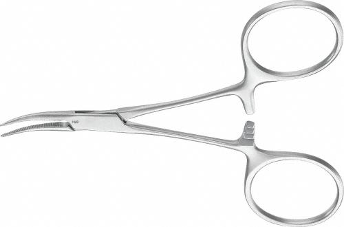 MOSQUITO (HARTMANN) Hemostatic Forceps, curved, 100 mm (4"), delicate, non-sterile, reusable