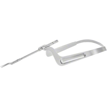 PERNECZKY/CRISTANTE XS Micro scissors, complete instrument, straight, 200 mm (7 7/8"), working length: 70 mm (2 3/4"), bayonet-shaped, blunt/blunt, with tubular shaft, spring type, consisting of FM695R, FM730R, detachable, non-sterile, reusable